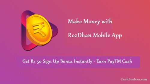 Earn money from RozDhan app