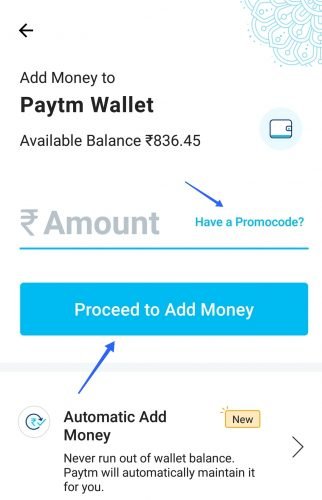 PayTM Add Money Offer