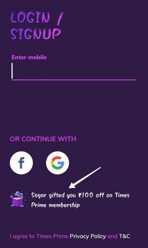 Times Prime Referral Code