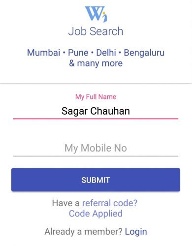 WorkIndia App Offer