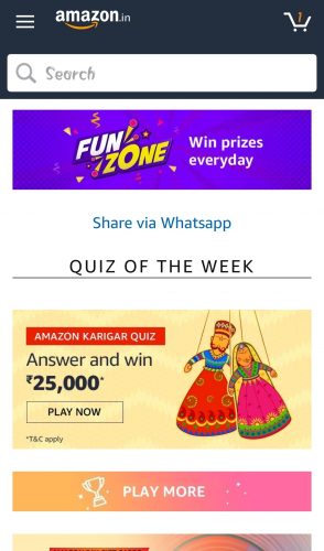 Amazon Karigar Quiz Answers