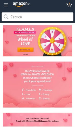 Amazon Wheel Of Love Quiz