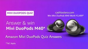 Amazon Mivi DuoPods Quiz Answers