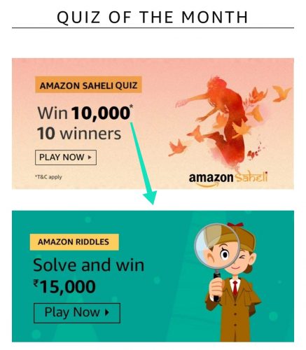 Amazon Riddles Quiz Answers