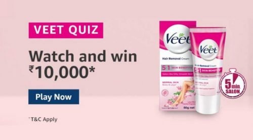 Amazon Veet Quiz Answers