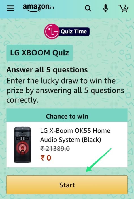 Amazon LG XBoom Quiz Answers