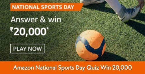 Amazon National Sports Day Quiz Answers