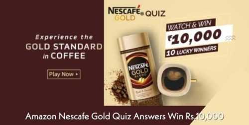 Amazon Nescafe Gold Quiz Answers