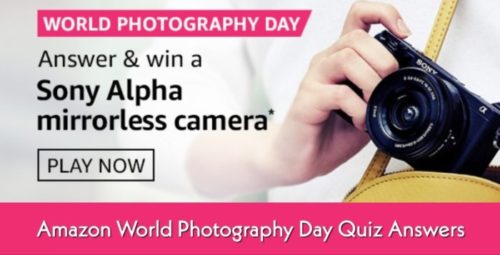Amazon World Photography day quiz answers