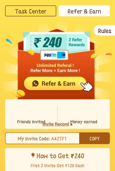 Galo App Refer and earn