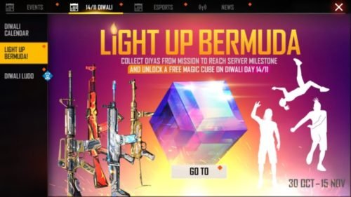 Free Fire Diwali Light Up Bermuda