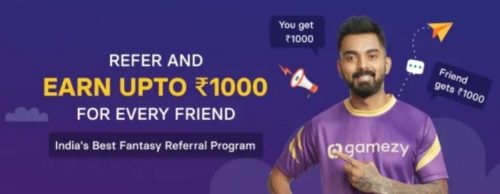 Gamezy App Refer and Earn