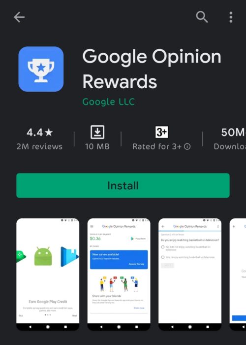  Google opinion rewards unlimited surveys