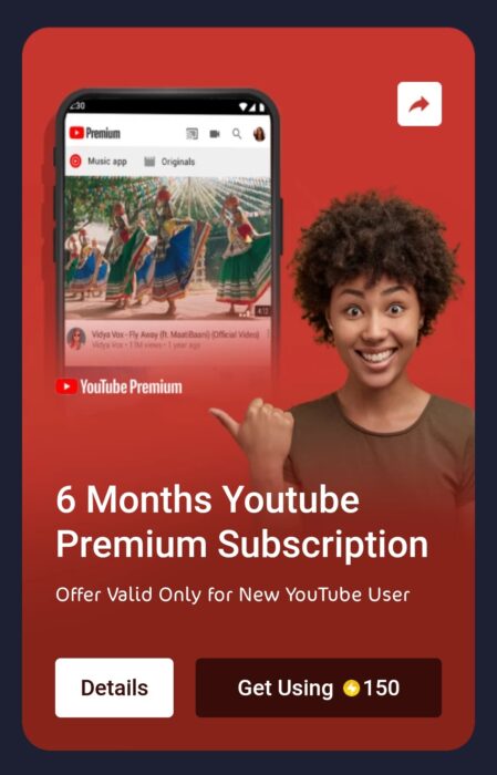 YouTube Premium Redeem from Flipkart