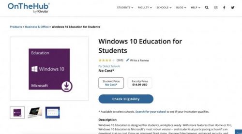 Windows 10 Student Offer