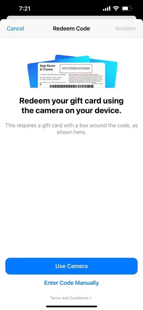 How to redeem an Apple Gift Card