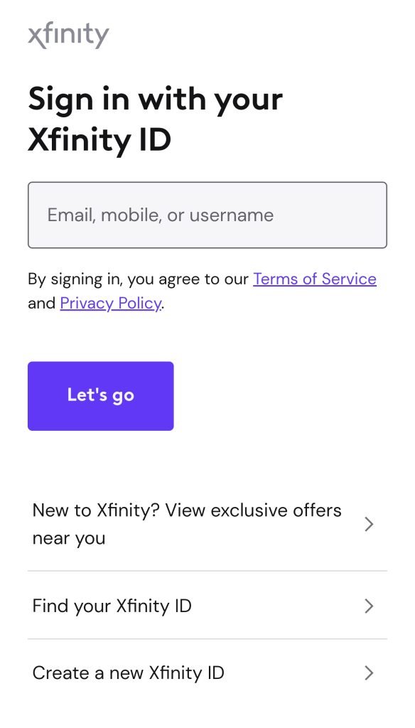 connect.xfinity.com email