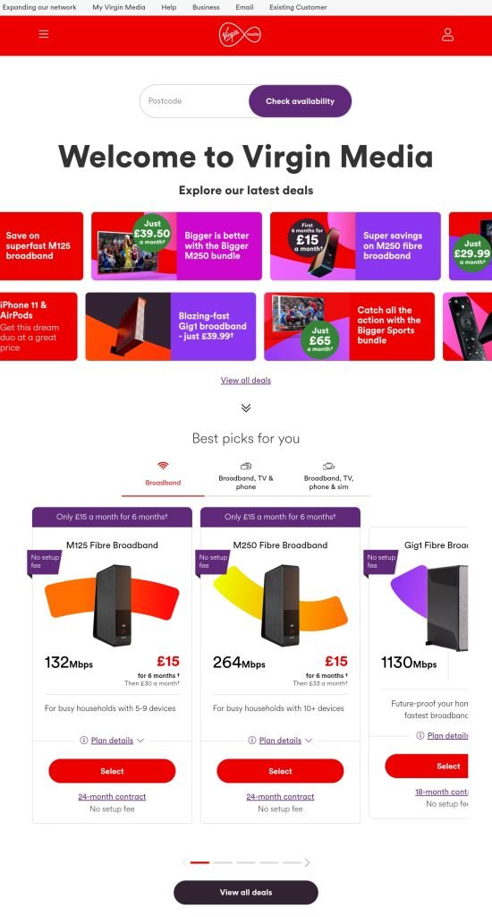 Virgin Media.com/tvcode