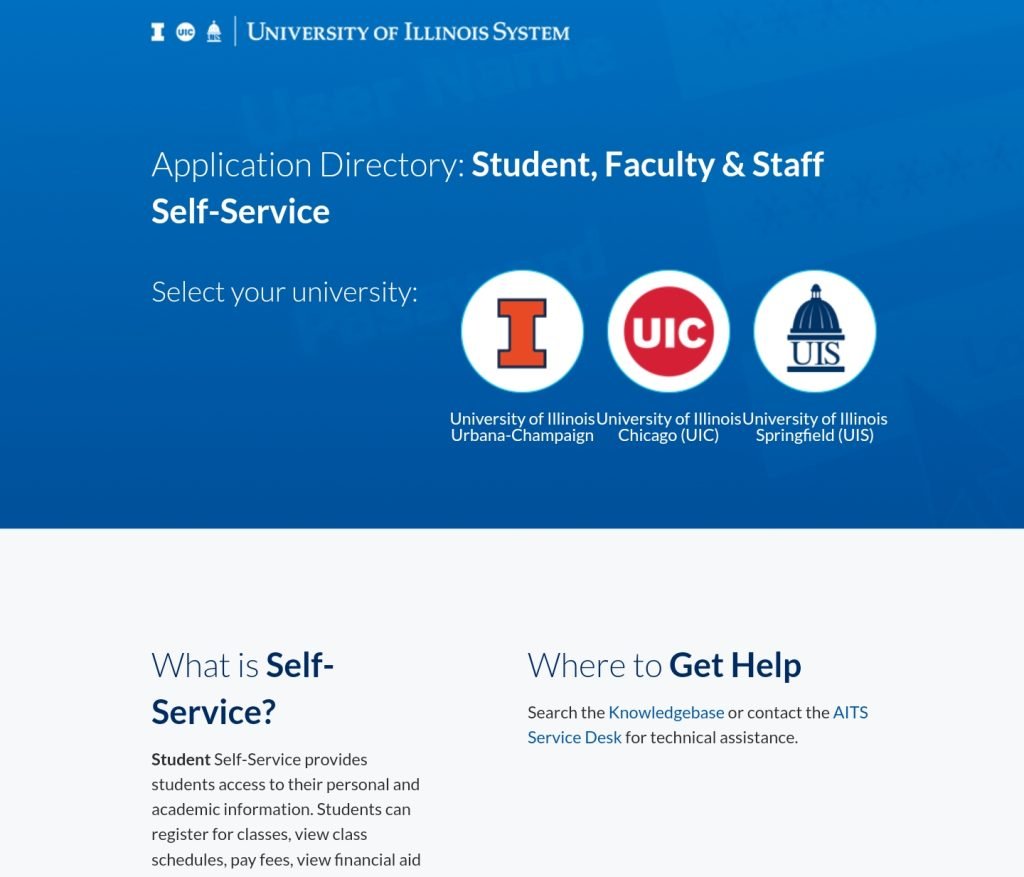 UIUC Self Service Login 2023 Student Self Service UIUC