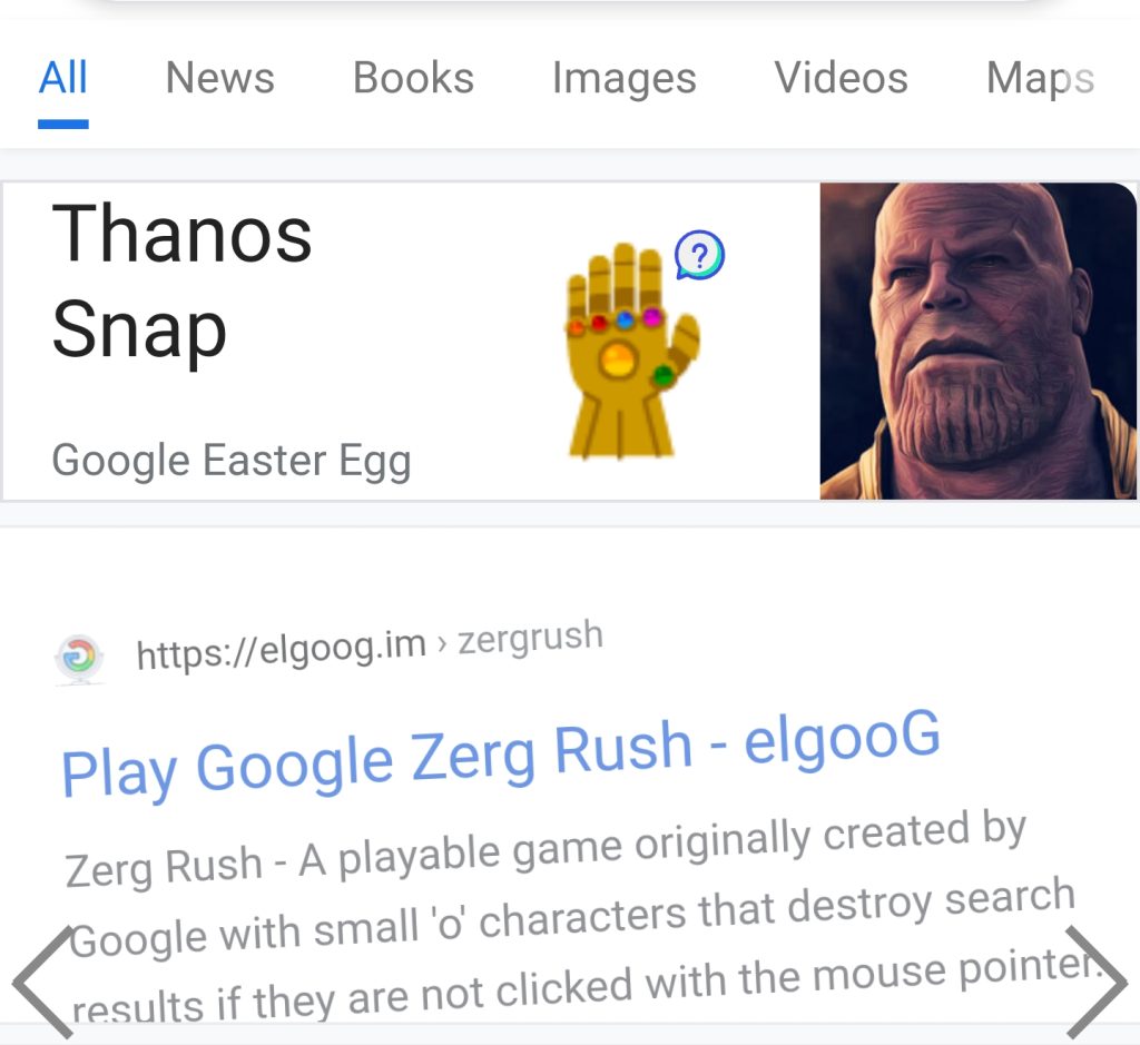 Thanos Snap Google