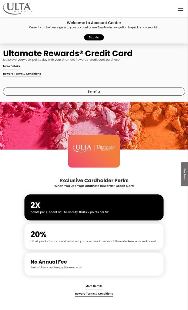 Ulta Credit Card Login