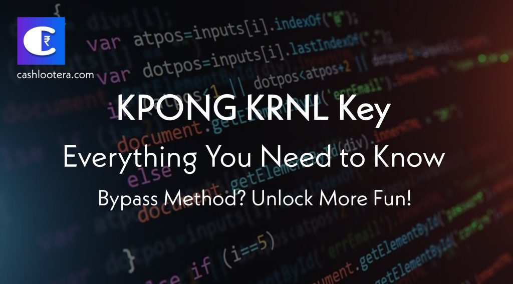 KPONG KRNL Key